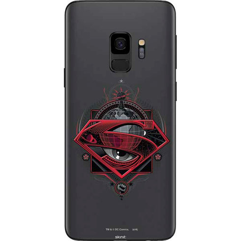 DC Comics Superman Grey Eye Collage Galaxy S9 Skin